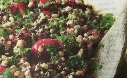 Salada de gr�os com especiarias